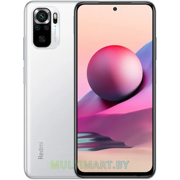 Смартфон Xiaomi Redmi Note 10S 6GB/64GB без NFC (белая галька)
